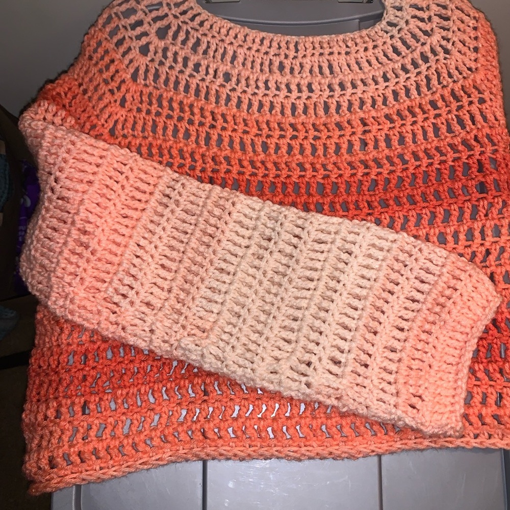 HANDMADE Crochet Raglan Sweater :) - Picture 2 of 4